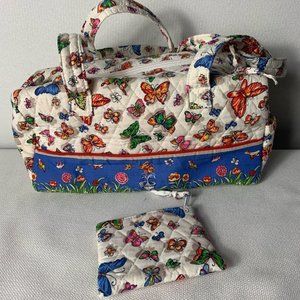 BUTTERFLY GARDEN PURSE WITH MATCHING CHANGE PURSE